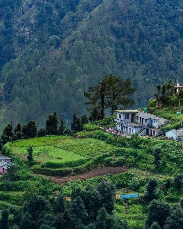 uttarakhand me pahado se ghira ek ghar jungle me